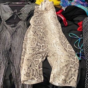 snakeskin romper